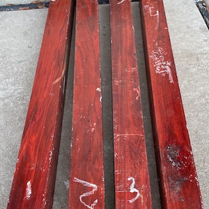 1 Piece Of Redheart Lumber Chakte Kok 1.5x1.5x24 Exotic Wood Timber For Woodturning Pool Cues