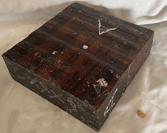 Gabon Ebony Wood Bowl Blank: 6x6x3 Hardwood Lumber - Lathe Turning