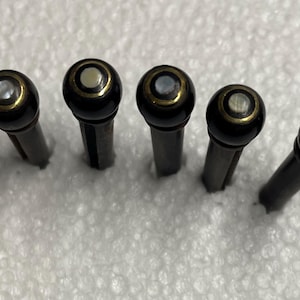 Acoustic Guitar 6 Genuine Black Horn Bridge Pins With Abalone Eye Inlays Bridge Pins For Martin & Many Other Guitars