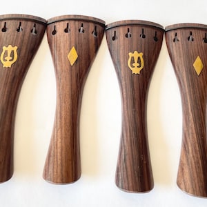 4/4 Violin Set Of 4 Tailpieces Indian Rosewood French Style Brass Inlays Violin Viola Parts And Supplies