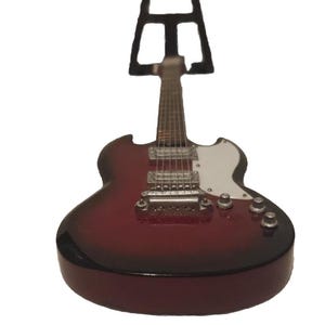 Vintage Cherry Mini Guitar Model Replica: Collectible Gibson &#39;61 SG Style