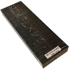 Legname di ebano del Gabon 8/4 24x7,5x2,25 pollici per tastiera di chitarra basso, costruzione di manici, legname, tavola di legno di ebano per progetti di lavorazione del legno