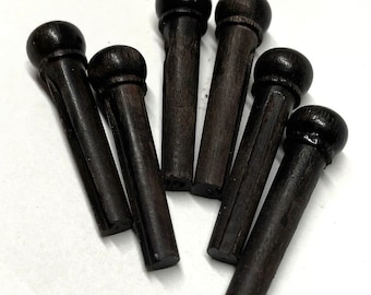 Ebenholz Akustische Gitarre Brisuren Pins mit Abalone Inlays (6er Set)