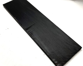 Guitar Building Tailpiece Gaboon Ebony Wood 10x3x0.37 Inch Stringed Musical Instrument Hardwood Blank