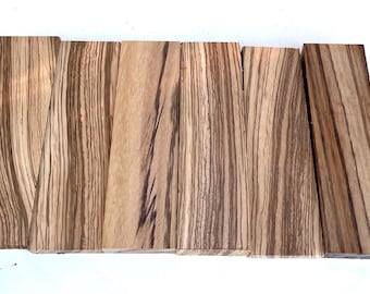 6 Pieces Zebrawood Wood Knife Scales Woodworking Projects Lumber