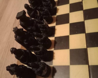 Stone Hand Made Organic PCs Chess Set