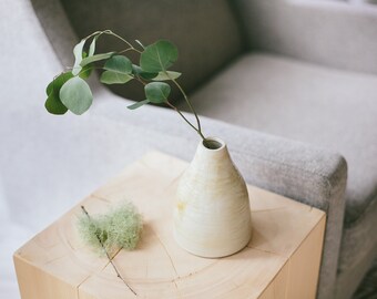 Ceramic Vase in Creamy White Stoneware