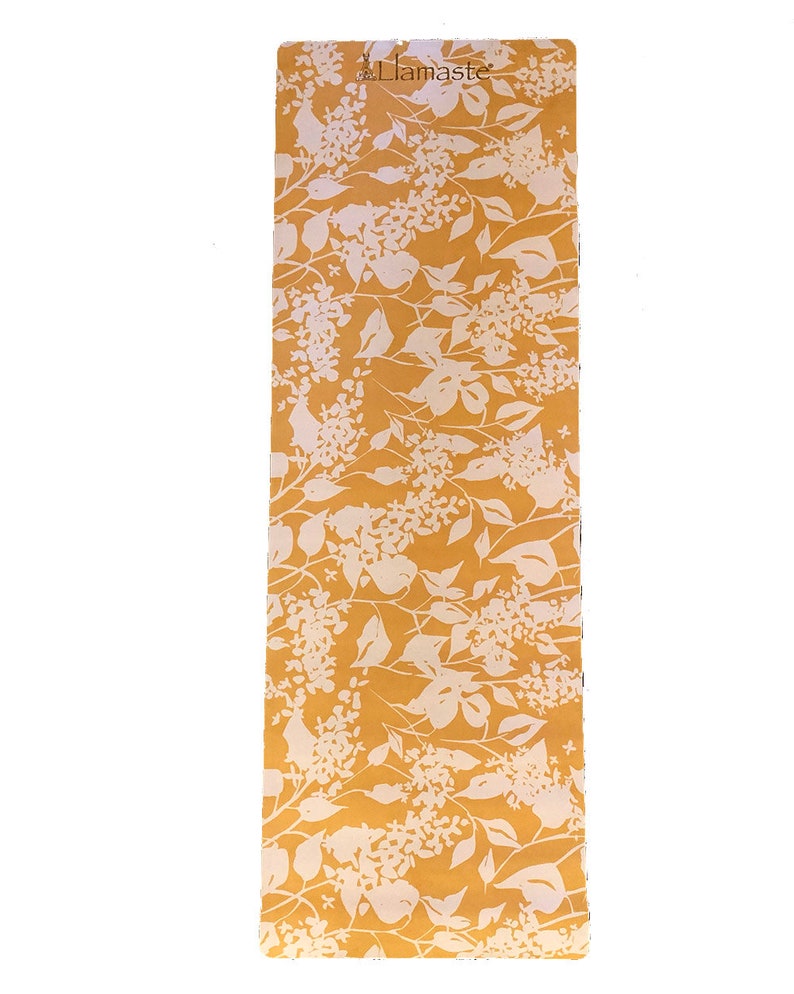 Llamaste All In One Yoga Mat in Spring Floral Washable 100% Suede Yoga Mat image 4