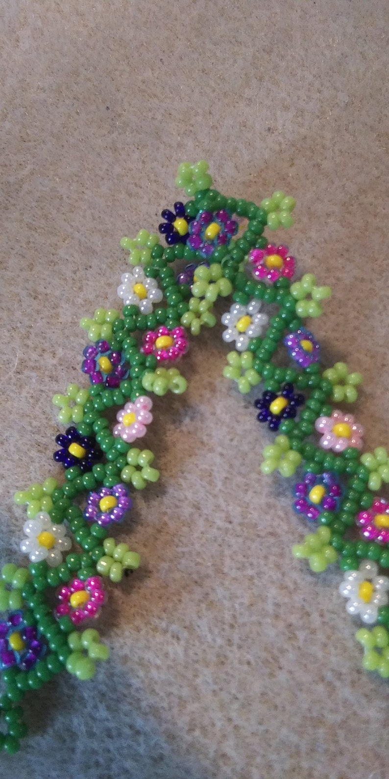 Handmade Zigzag Double Daisy Chain Etsy