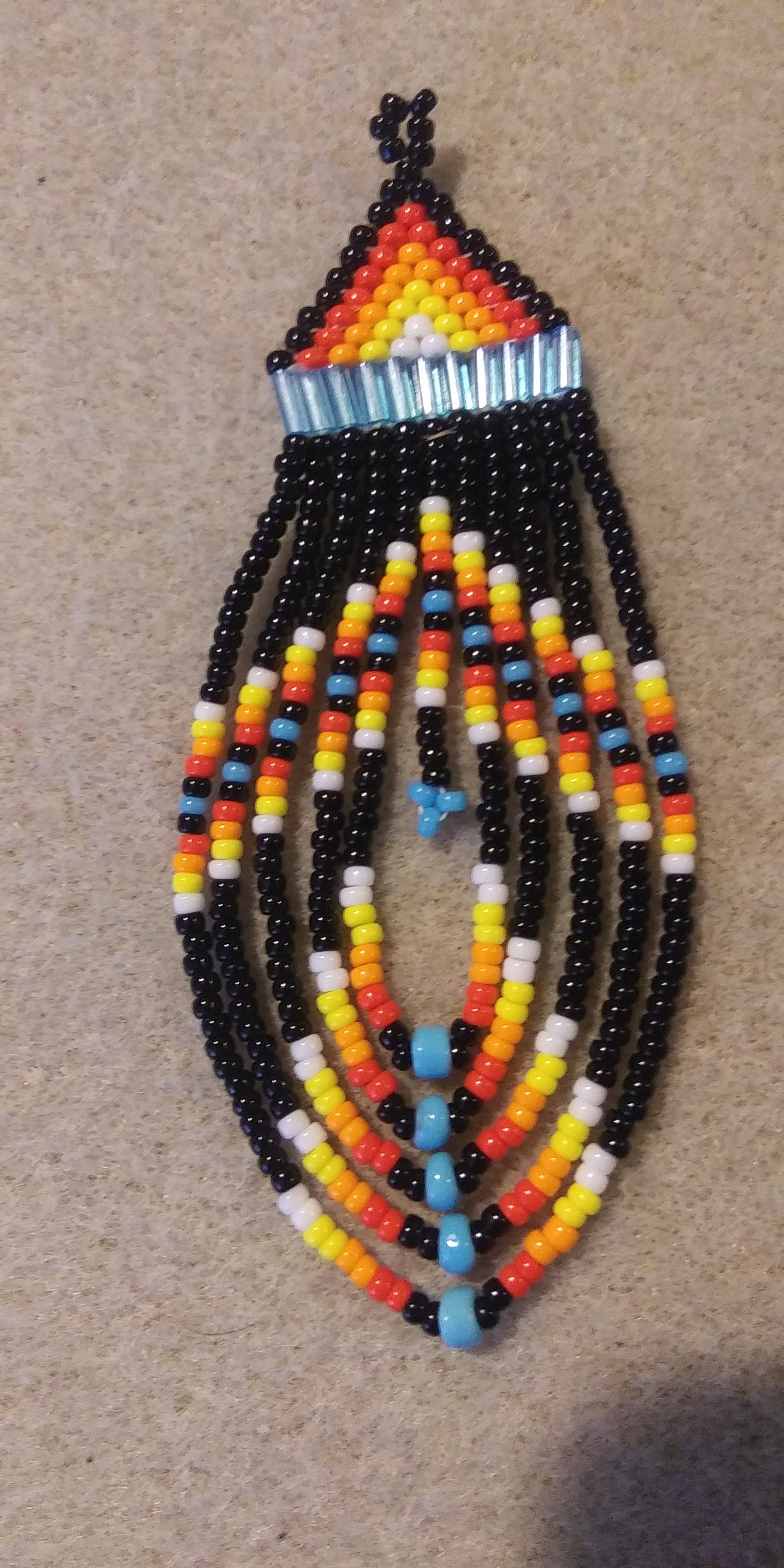 Hand Beaded Loop Fringed Seed Bead Earrings - Etsy