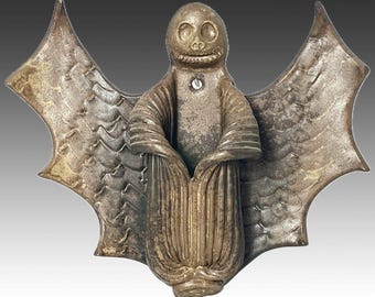 Ceramic Winged Creature Wall Pocket