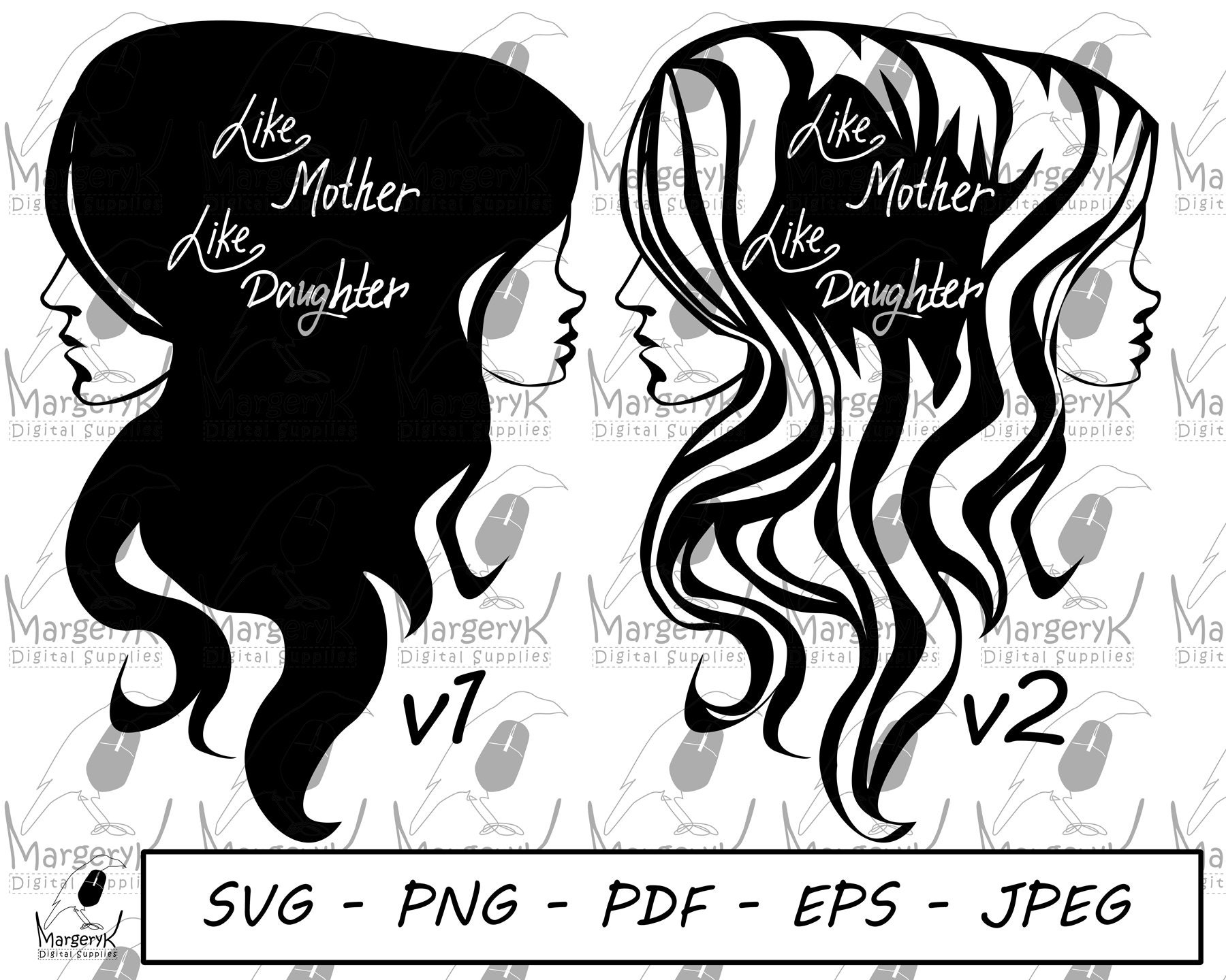 Download Like Mother Like Daughter Svg Mothers Day Svg Matching Etsy