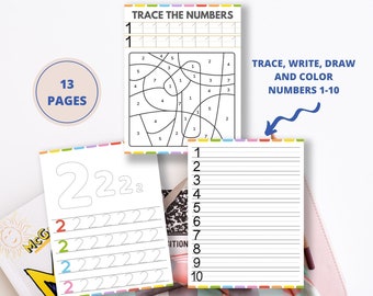 Numbers 1-10 Worksheets | Homeschool - Busy Binder | PDF - Instant Download