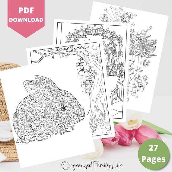 Printable Spring Coloring Pages For Adults Mom Wife Busy Life