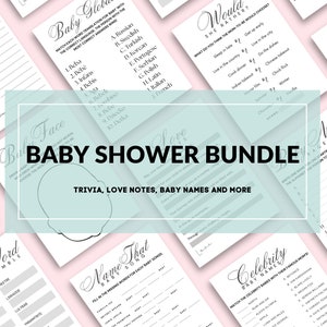 Lot de fête imprimable baby shower | 13 jeux amusants | Téléchargement instantané du PDF | Parfait pour les nouvelles mamans, les amis et la famille