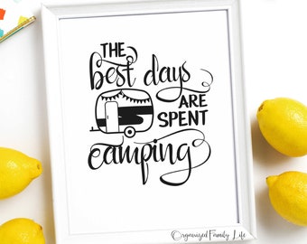 Happy Camper Printable Planner | Printable Camping Planner with To Do Lists and Calendar | PDF - Instant Download