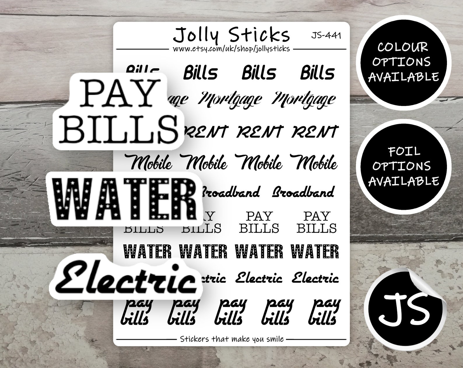 Pay Bills Stickers Bill Reminder Stickers Planner Stickers - Etsy UK