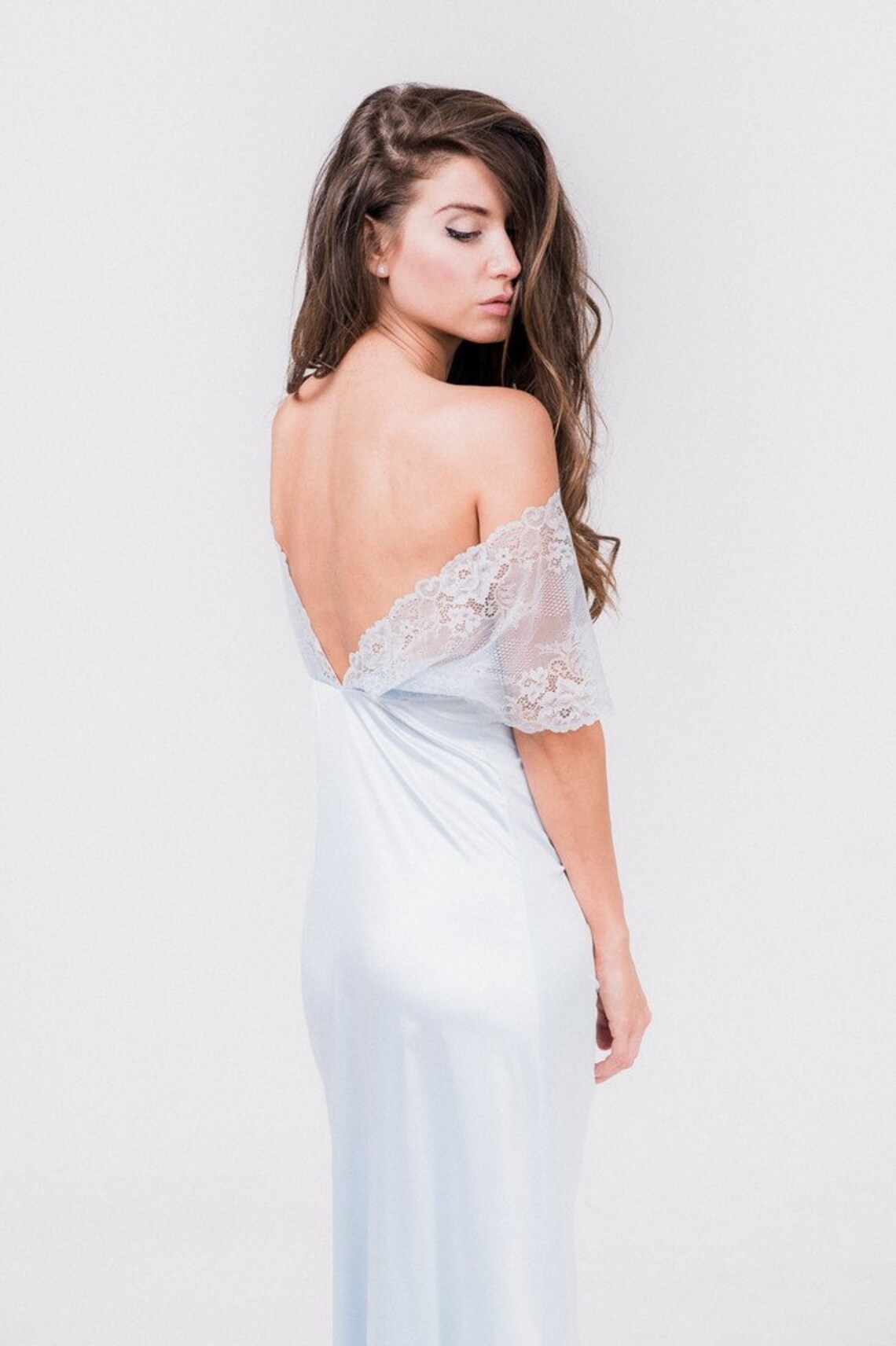 White satin silk slip dress Babydoll Top Honeymoon Etsy