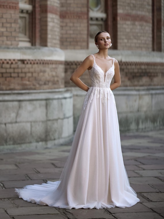 Abito Sposa Abito A Trapezio Elegante Affascinante Abito Da Sposa