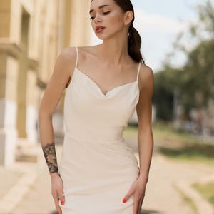 Simple Wedding Dress, Mermaid Fitted Maxi Length Wedding Dress with Train, Amazing Bohemian Bridal Dress, Forest Wedding Dress, Custom Size