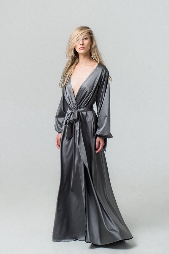 long satin robe