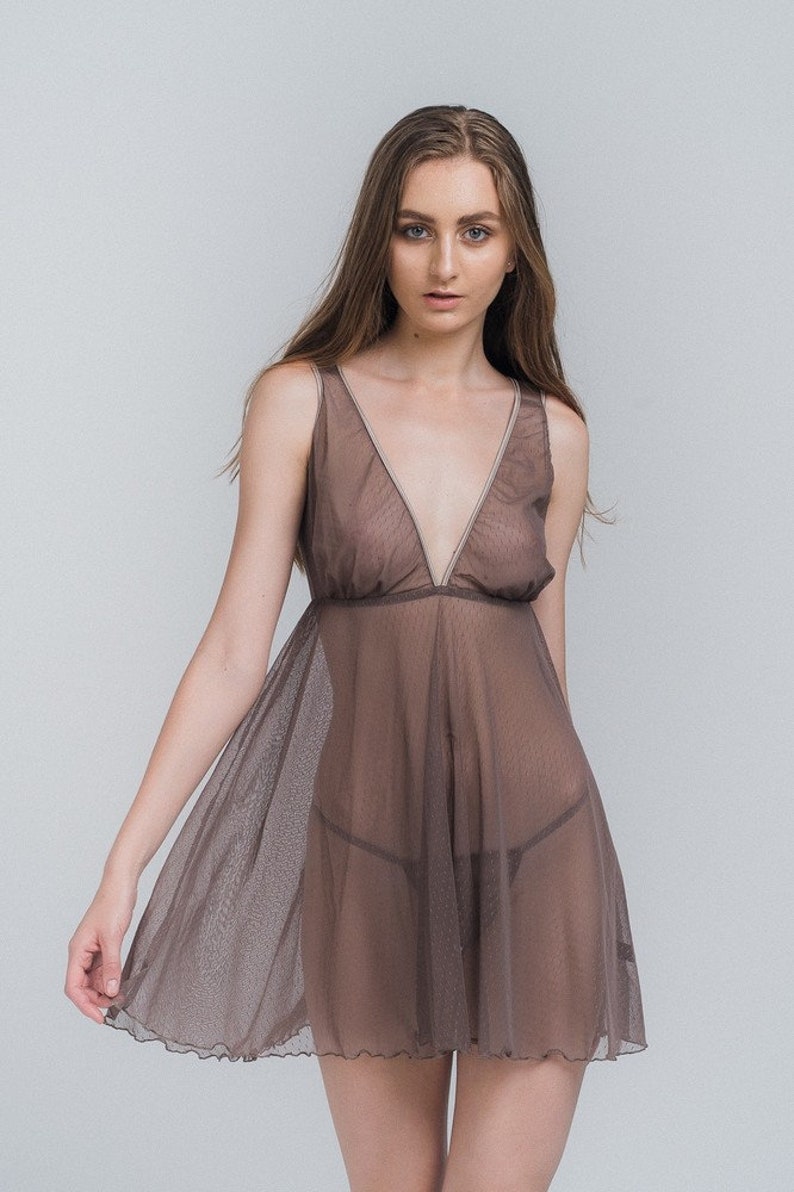 ...Lingerie Sheer Lingerie Peignoir Sexy Sleepwear Nightgown Sheer Lingerie...