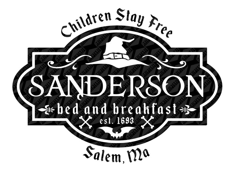 Sanderson Bed and Breakfast Sign SVG Halloween Sign SVG Etsy
