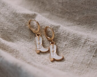 Coastal Cowgirl Delicate Earrings | Minimal Gold Cactus Huggie Earrings | Dainty Gold Hoop | Delicate Huggie Earrings | Desert Boho Jewelry