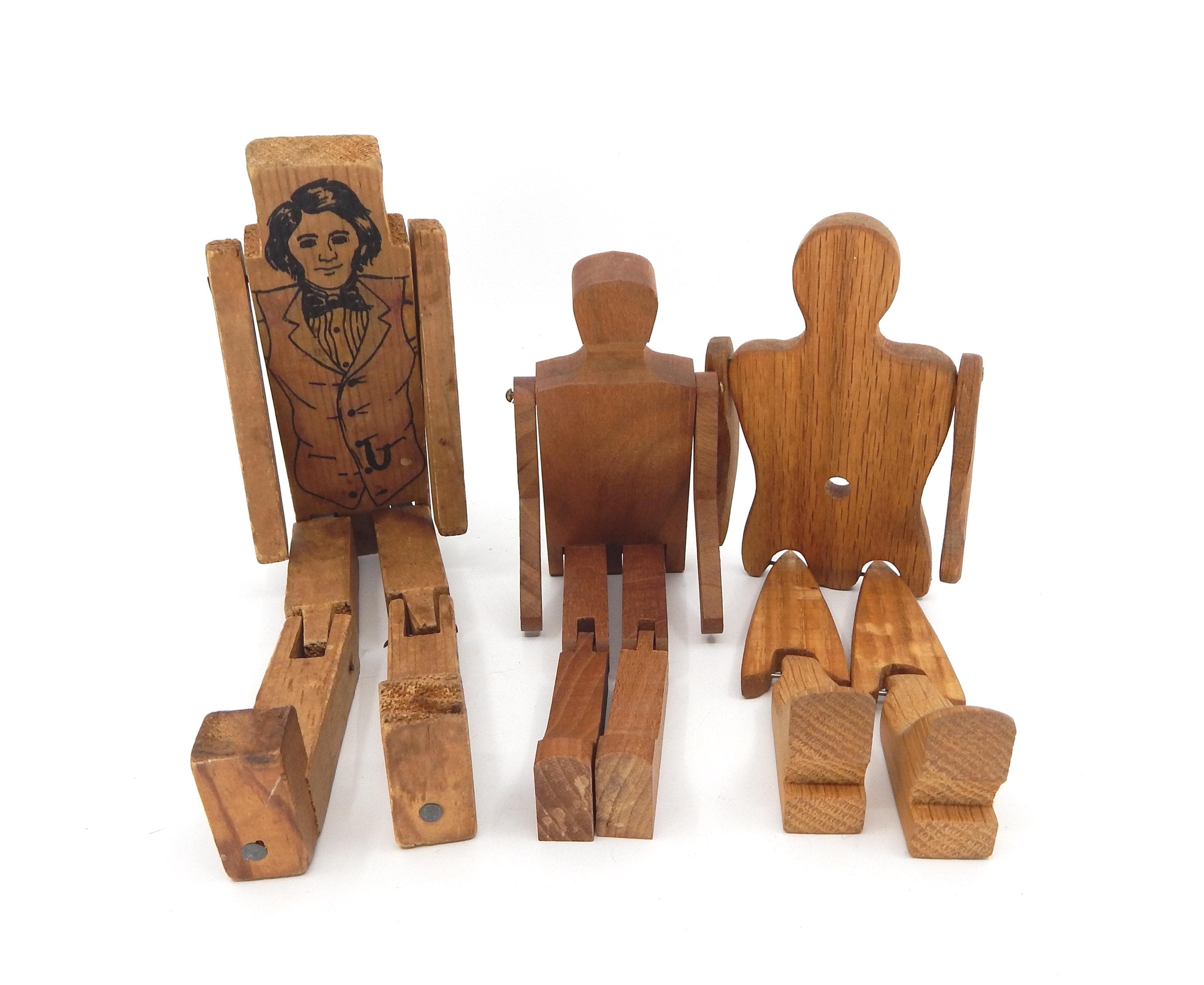 ホビー・楽器・アート WOOD MANS Vintage Wooden Dancing Men (limberjacks) - Etsy