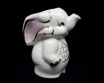 Vintage Ceramic Elephant Cream Pitcher