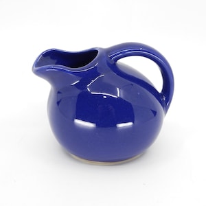 Vintage Ceramic Mini Blue Ball Pitcher
