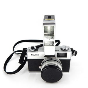 Vintage Canon Canonet 28 Film Camera With Flash Unit