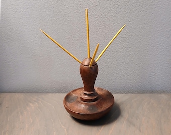 Vintage Natural Wood Incense Holder