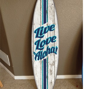 surf board surfboard decor hawaiian beach surfing beach decor Pool decor, Pool Signs