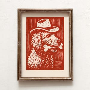 Doggone Cowboy Art | Western Dog Cowboy Art | Vintage Cowboy Dog | Wall Art Dog | Western Cowboy Print | PRINTABLE Digital Download