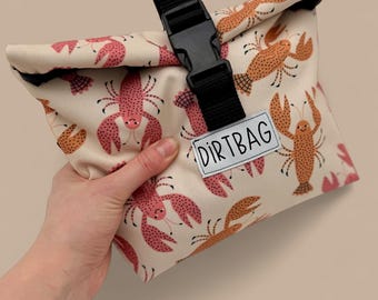 Dirtbag 'You're my Lobster' small bag. Water resistant bag with efficient closing system.