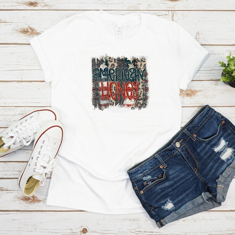 American Honey PNG Patriotic Design Instant Download Patriotic Brushstroke