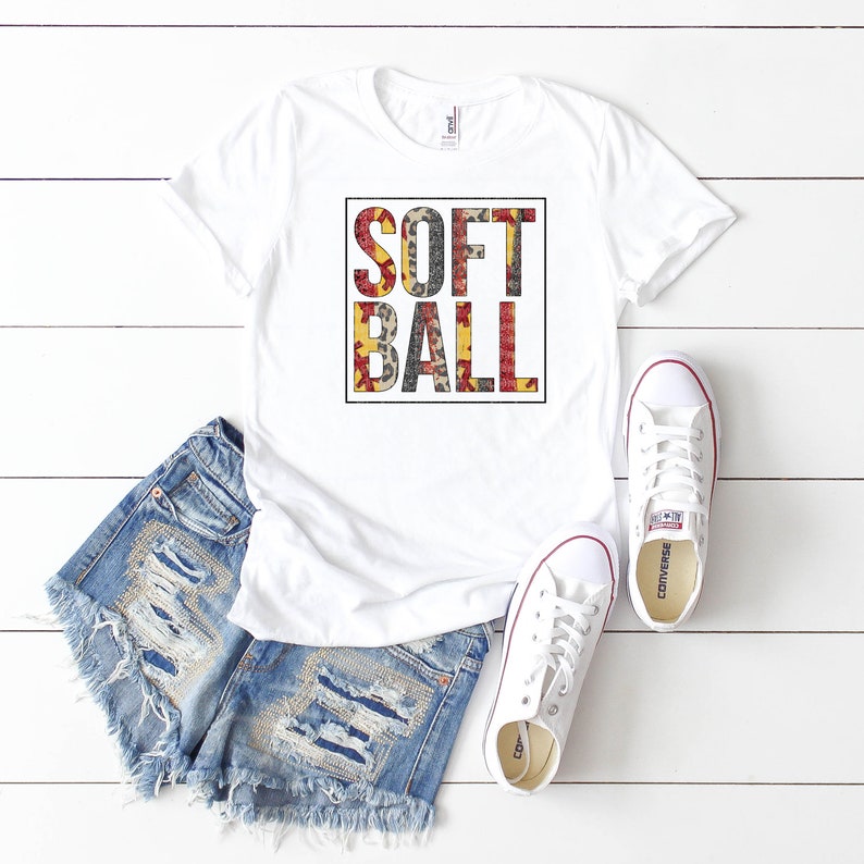 Sports Design Brushstroke Design PNG Softball Instant Download