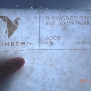 thindown: world first real goose down fabrics