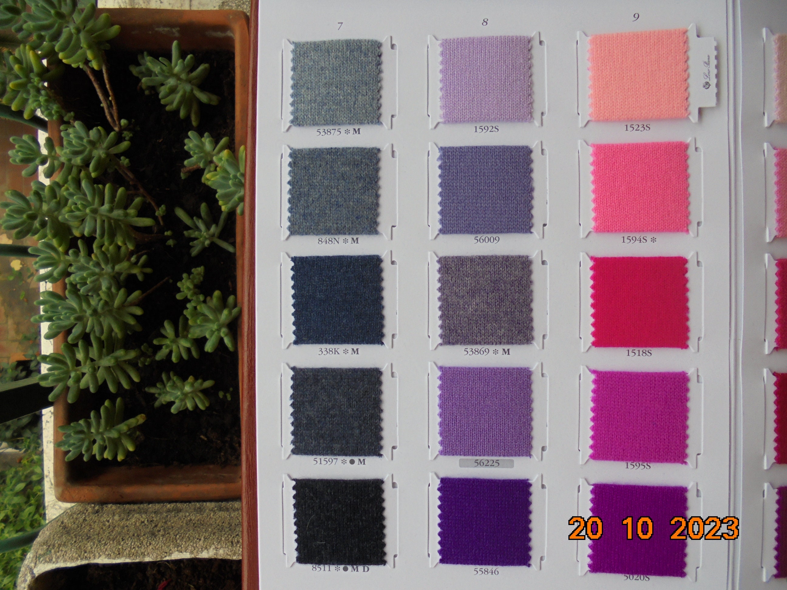 Loro Piana Official Color Book for Cashmere 2/27 , Denver 2/36 and