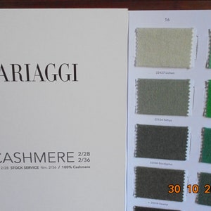 Cariaggi Farbbuch (3 aus 3) für Kaschmir 2/28. 180 Nuancen verfügbar!