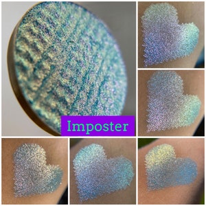 IMPOSTER Pressed Pigment Indie Make Up Blue Teal Shifting Shifter Rainbow