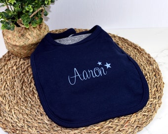 Baby - Lätzchen, personalisiert, navyblau