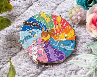 Pin de esmalte de Eeveelutions (2 pulgadas)