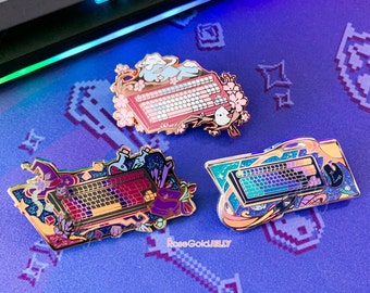 Keyboard Enamel Pins (2 x 1 inches)