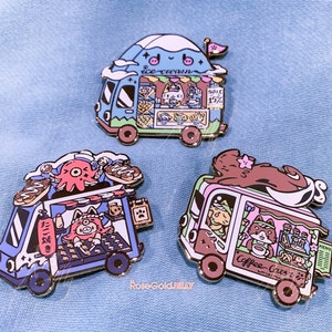 Food Truck Kitties Enamel Pins [ 2 inch ]