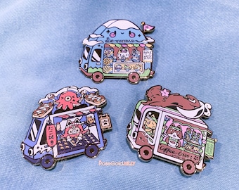 Food Truck Kitties Enamel Pins [ 2 inch ]