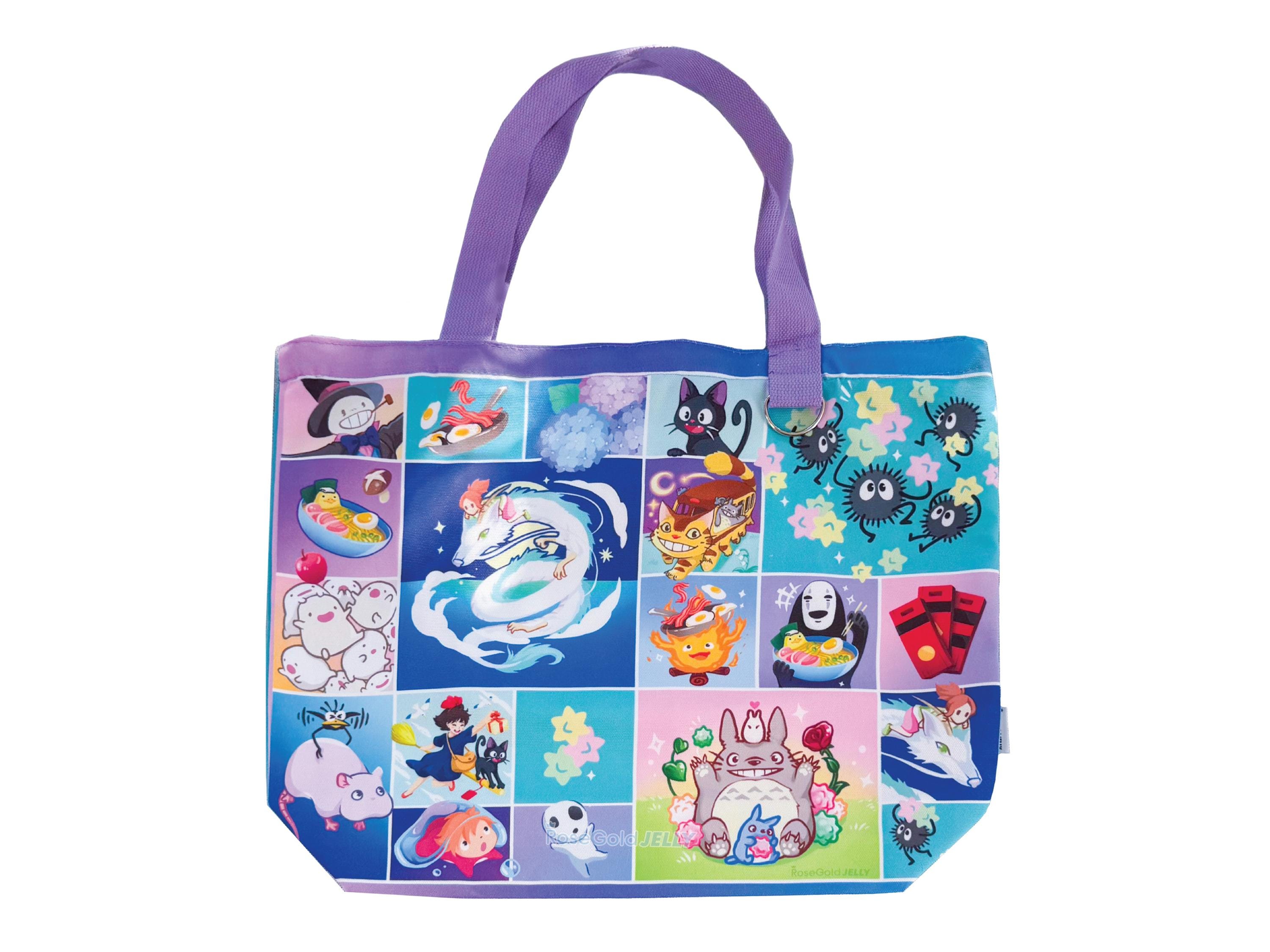 Haku, Calcifer, My Neighbor, Soot Sprites, Kiki, Ponyo Tote Bag