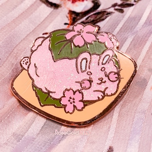 Sakura Mochi Bunny Enamel Pin (1.5 inches)
