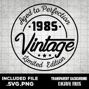 40th Birthday Gift, 40th Birthday Svg, 1985 Svg, 1985 Shirt Svg, 40th Birthday Decor, Sublimation, Download